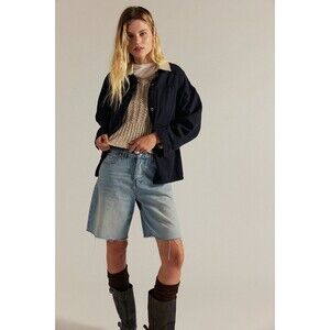 NWT Free People We The Free Montana Shorts Jorts Haven Blue 26